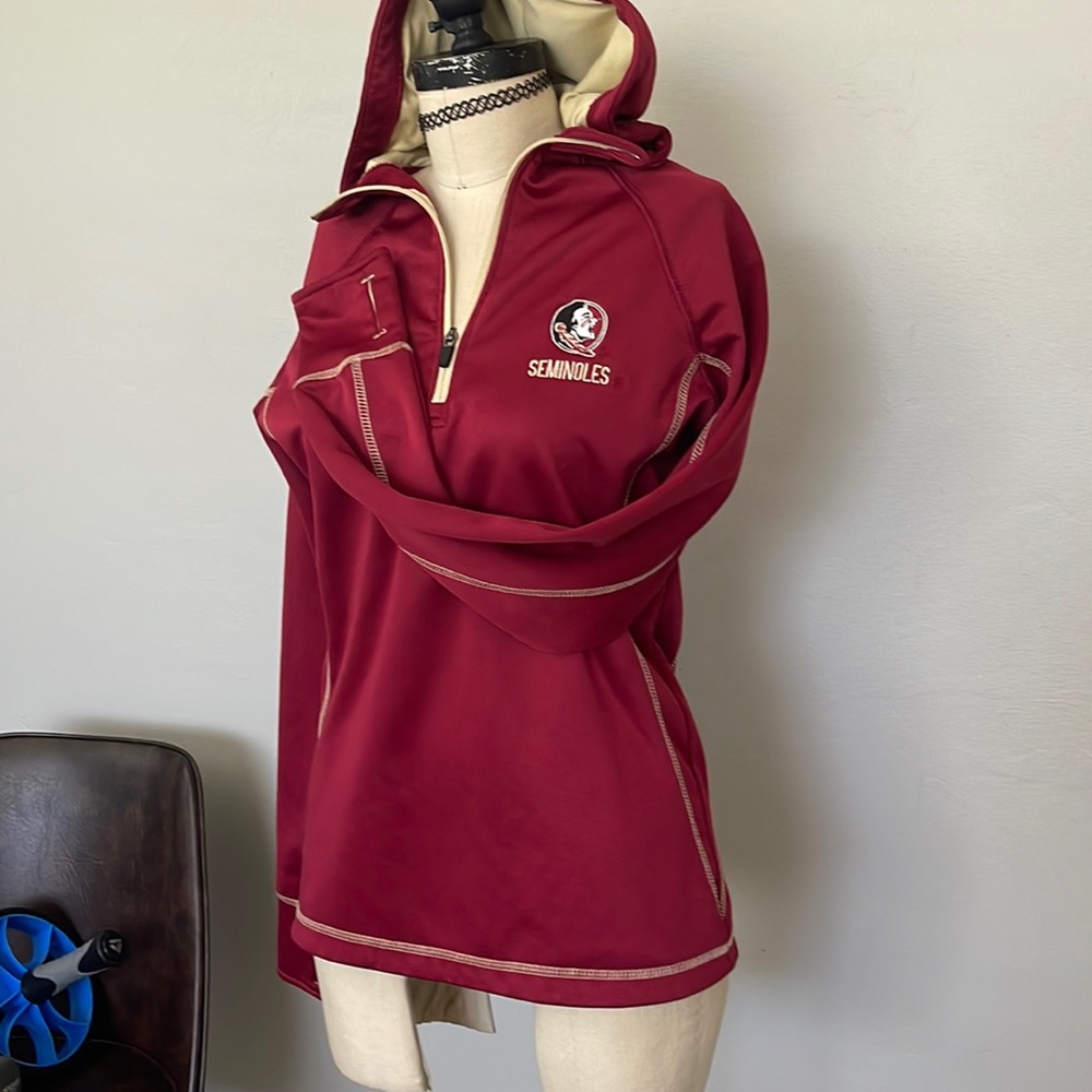 FSU Florida State coloseum half zip hoodie S M fitted